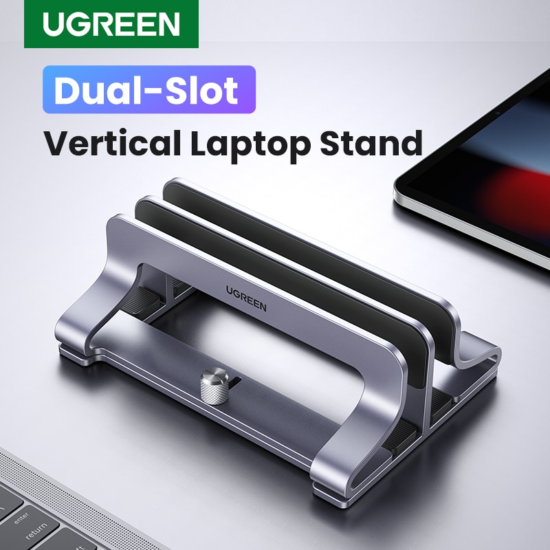 Ugreen vertical portátil suporte para macbook pro alumínio dobrável notebook suporte macbook...