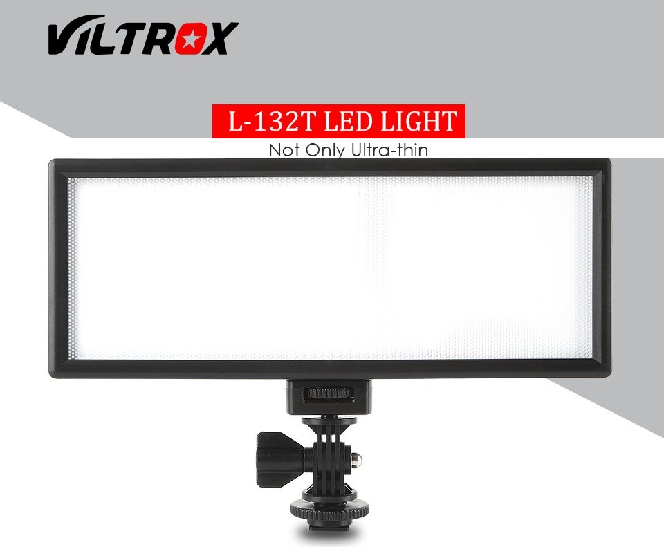 Viltrox-câmera de vídeo l132t com luz lcd, bicolor, regulável, slim, dslr +...