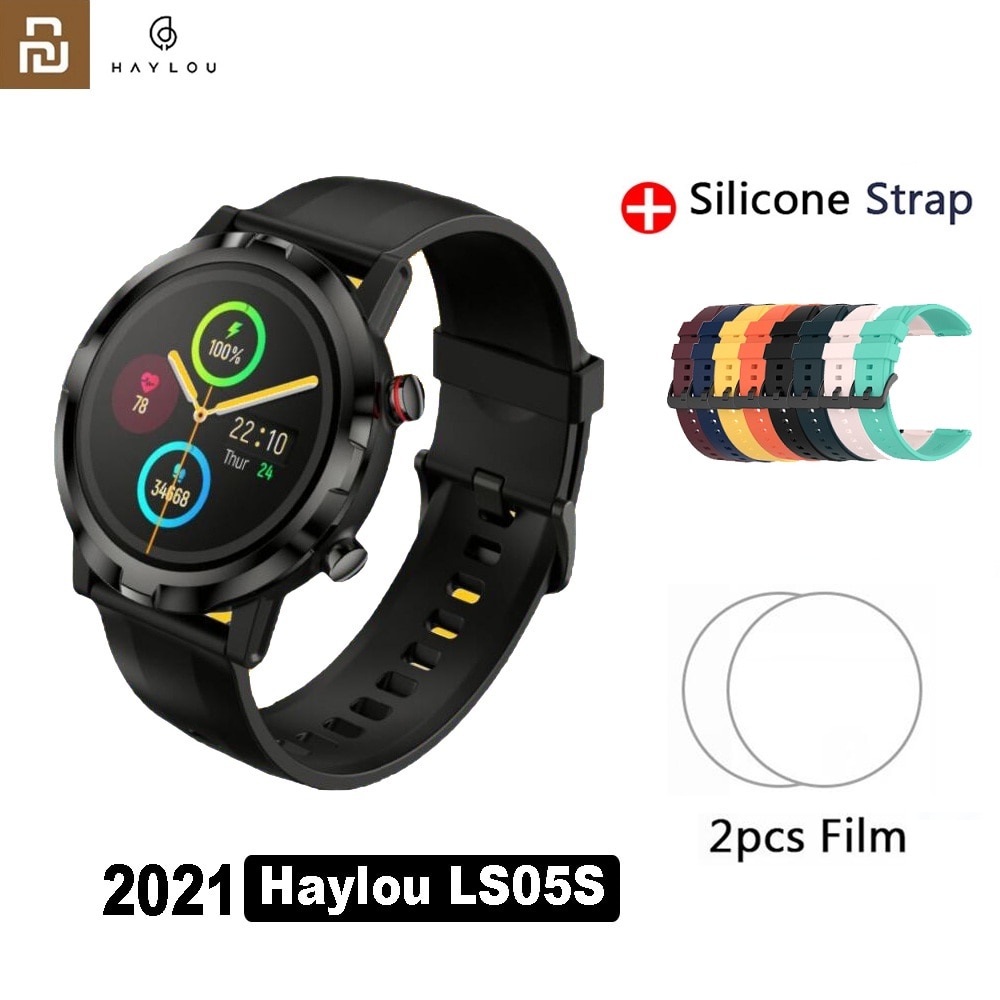 Youpin-smartwatch haylou ls05s, versão global, ip68, à prova d'água, monitoramento de pressão...
