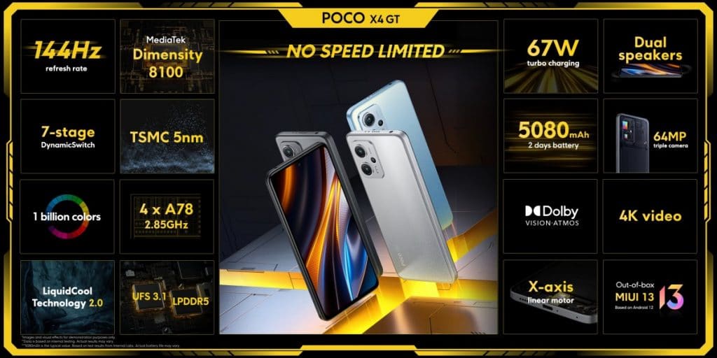 Família Poco ganha dois novos dispositivos: Poco X4 GT e F4 são anunciados - Ofertas da China