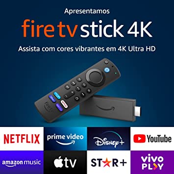 Fire TV Stick 4K com Controle Remoto por Voz com Alexa (inclui comandos de TV)