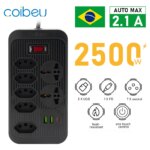 (Armazem Brasil)  Filtro de Linha  Coibeu 7 Tomadas 2 USB + 1 PD 2500W