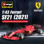 Bburago Ferrari SF21 Carro de Fórmula 1:43