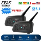 EJEAS V6 PRO + Bluetooth Intercom de Motocicleta