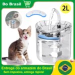 (Armazem Brasil)  Bebedouro de Água para Gatos com Filtro de Recirculação Automática 2L