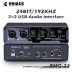 BOMGE Interface de Áudio USB XLR