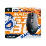 Kit Gamer Machenike Mouse M210, 6400 DPI, 6 botões, Preto + Mousepad M210