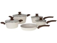 Jogo de Panelas Brinox Optima Revestimento Cerâmico de Alumínio Vanilla 5 Peças