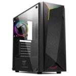 Gabinete Gamer T-Dagger RGB Mid Tower Lateral em Acrílico Preto TGC-G28B