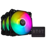 Kit 3 Cooler FAN Asus TUF Gaming TF120, 120mm, ARGB, Preto