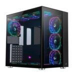 Gabinete Gamer Rise Mode Galaxy Glass Standard, Mid Tower, ARGB, ATX, Lateral e Frente em Vidro, 10x Cooler Fan, Preto – RM-GA-GGSB-ARGB