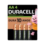 Pilhas Recarregáveis Duracell AA 2500mAh