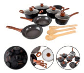 Jogo de Panelas Mimo Style Cook Fundo de Tripla Indução com 10 peças black