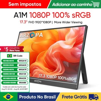 Monitor Portátil ARZOPA A1M 17.3 polegadas-Aliexpress