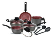 Conjunto de Panelas Tramontina Prime Antiaderente 8 Peças Tampa de Vidro