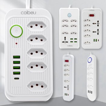 Extensão Elétrica Coibeu 6 Tomadas + 4 USB-Aliexpress