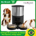 NewPet Alimentador Automático 5L Duplo para Cães e Gatos Versão Wifi
