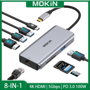 Hub USB-C MOKIN para 4K HDMI-Aliexpress