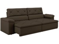 Sofá Retrátil Reclinável 3 Lugares Caribe Flexforma Estofados