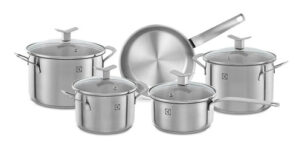 Conjunto de Panelas em Aço Inox com 5 Peças – Electrolux