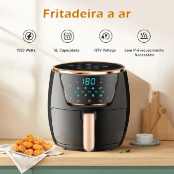 Fritadeira Elétrica Air Fryer 5L 1500W 127V-Aliexpress