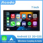 Central Multimídia Acodo Android Car Player 7" 2 Din Multimedia Wireless Carplay Autoradio-Aliexpress