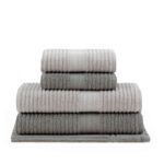 Jogo de toalhas Buddemeyer Doris Banho Cinza Claro/Cinza 5 peças-Amazon
