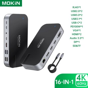 Mokin Docking Station Dupla HDMI 4K-Aliexpress