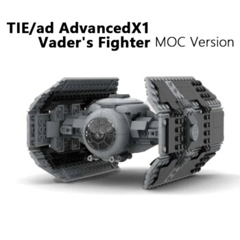TIE Advanced X1  Vader's Fighter MOC - 453 Peças-Aliexpress