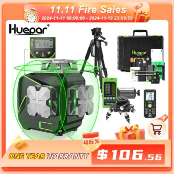 Huepar S03Cg 12 Linhas Laser Verde-Aliexpress