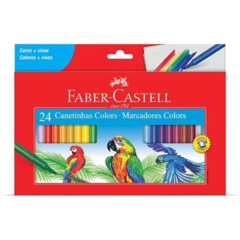 Faber-Castell Canetinha Colors 24 Cores-Amazon