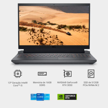 Notebook Gamer Dell G15-i1300-D35P 15.6" FHD 13ª Geração Intel Core i5 16GB 512GB SSD NVIDIA RTX 3050 Linux-Mercado Livre