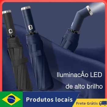 Guarda Chuva Dobrável Automático LED-Aliexpress