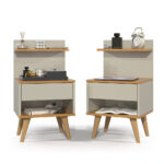 Sleep Decor Kit 2 Mesas Cabeceira Retrô-Shopee