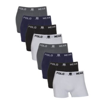 Kit 8 Cuecas Boxer Polo Wear Microfibr-Amazon