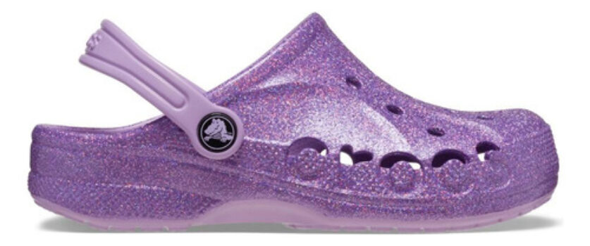 Crocs Baya Glitter Clog K Orchid-Mercado Livre