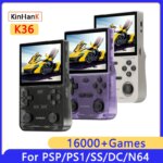 Console Retrô Portátil KINHANK K36-Aliexpress