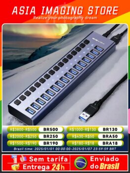 Hub USB 3.1 10Gbps Acasis com 16 Portas-Aliexpress