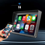 Multimídia Som De Carro Universal Carplay Android e IOS Tela 7 Câmera de Ré-Shopee