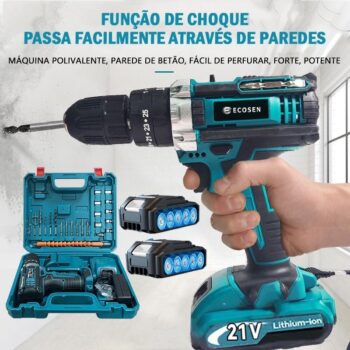 ECOSEN Furadeira Parafusadeira 21V-Shopee