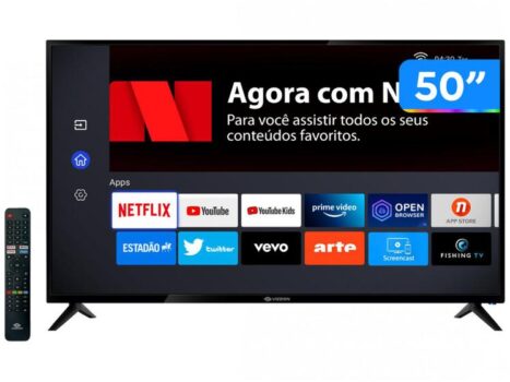 Smart TV 50” 4K DLED Vizzion LE50UHD20-Magazine Luiza