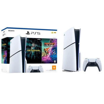 Console PlayStation 5 Slim COM LEITOR + Returnal e Ratchet e Clank + Controle Sem Fio Dualsense Branco-Shopee