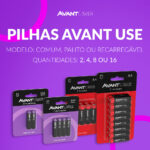 Avant Use Kit de Pilhas Recarregáveis AA/AAA-Shopee