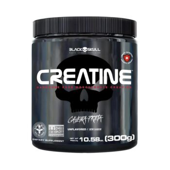 Creatina Monohidratada Pote 300g - Black Skull-Shopee