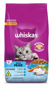 Whiskas Ração Gatos Adultos Castrados Peixe 10.1 Kg-Amazon