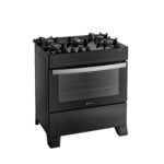 Fogão Atlas 5 Bocas preto Atenas Glass com Acendimento automático-Amazon