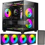 Gabinete Gamer Vidro 4 Ventoinhas RGB-Amazon