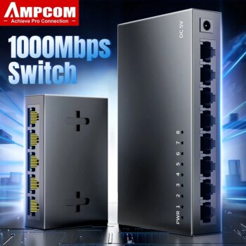 AMPCOM Switch Gigabit 5/8 Portas-Aliexpress