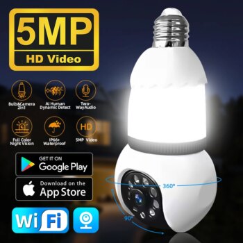 Câmera Bulb LED E27 5MP-Aliexpress