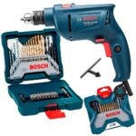 Furadeira Industrial Impacto 3/8 Reversão 450W GSB 450RE + Estojo 30 Peças X-Line BOSCH-Shopee